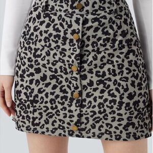 Halara Leopard Print Mini Skirt NWT
